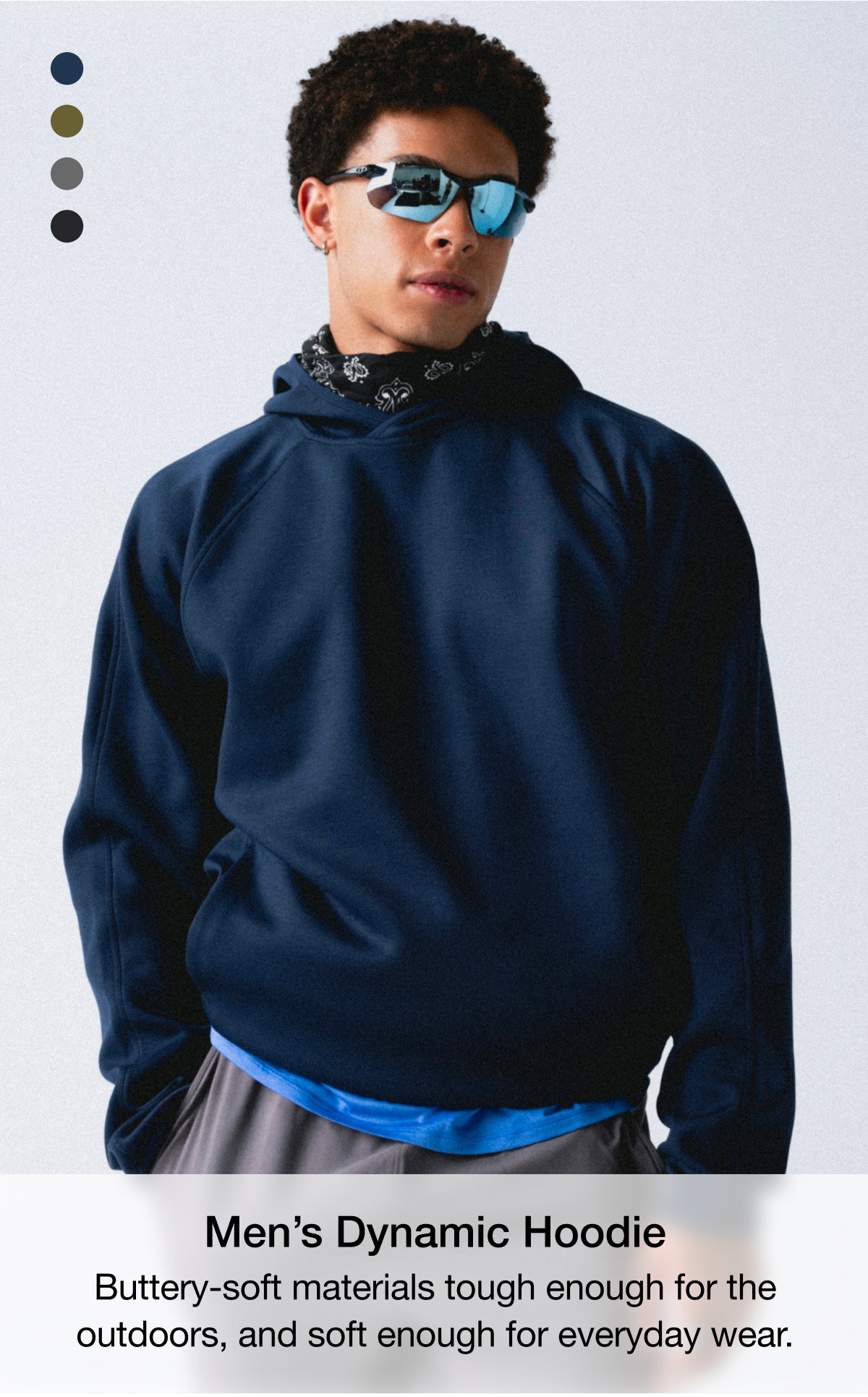Men's Dynamic Hoodie. Buttery-soft materials tough enough for the outdoors, and soft enough for everyday wear.