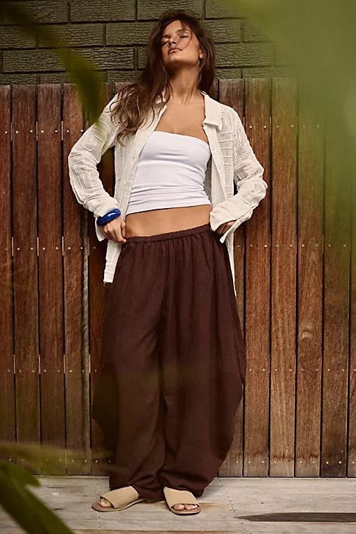 Sandshell Linen Carlie Pants