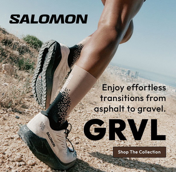 Salomon (logo) Enjoy effortless transitions from asphalt to gravel. GRVL | Shop the Collection