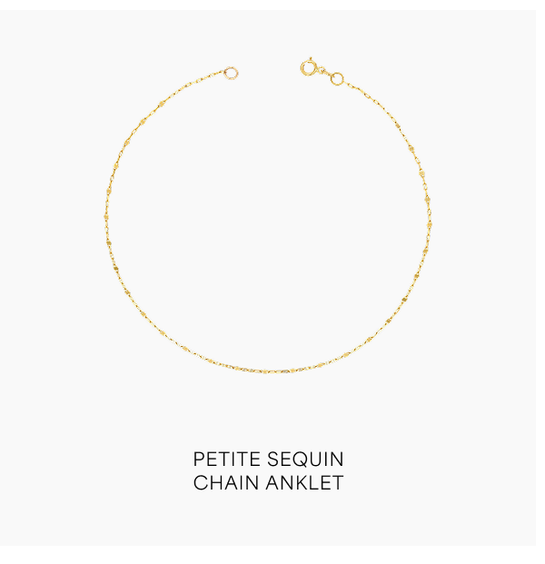 Petite Sequin Chain Anklet