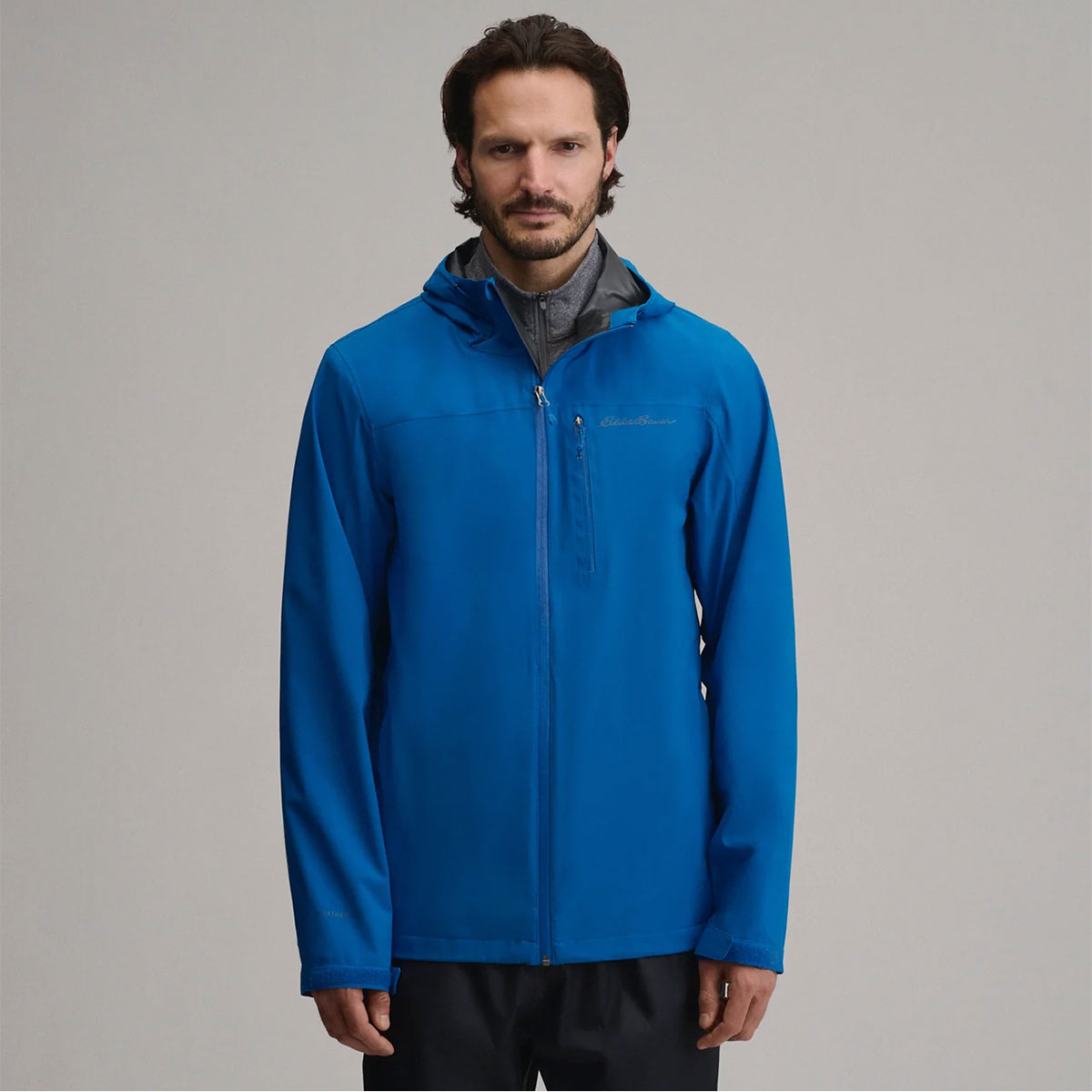 Men's Cloud Cap Waterproof Stretch Hooded Rain Jacket