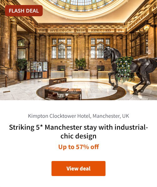 Striking 5* Manchester stay with industrial-chic design