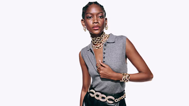 Model wearing Swarovski Dextera jewelry