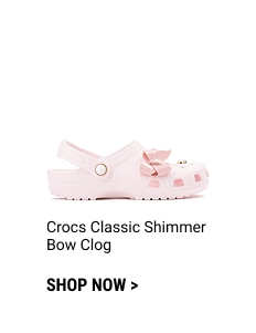 CROCS CLASSIC SHIMMER BOW CLOG