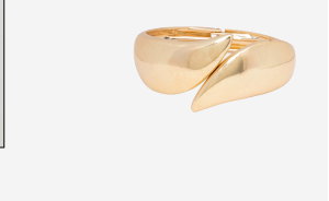 Gold Tone Hinged Cuff