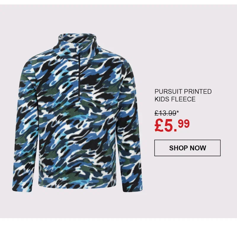Pursuit Printed Kids Fleece