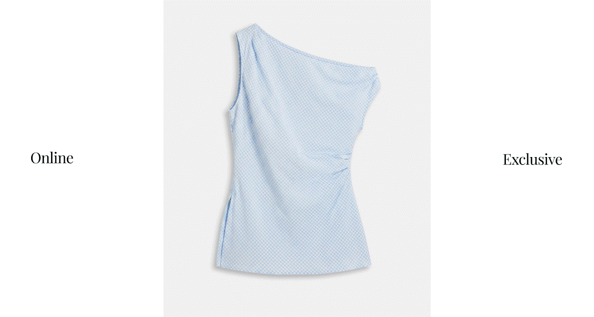 Opt for a lighter look with chalk blue linen, exclusively available online and at select stores. Shop Now.