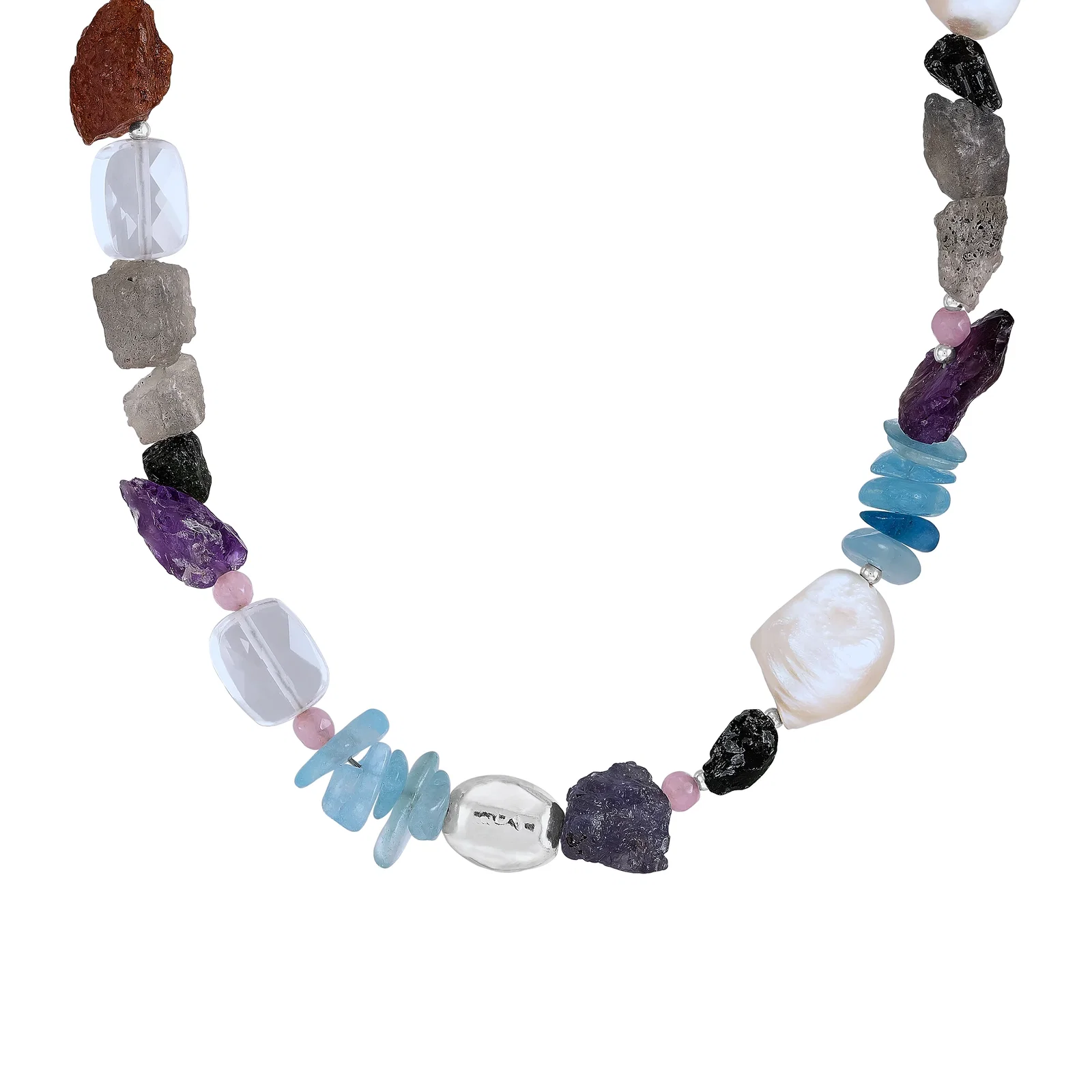 Gathered Stones Necklace, Mixed Stones