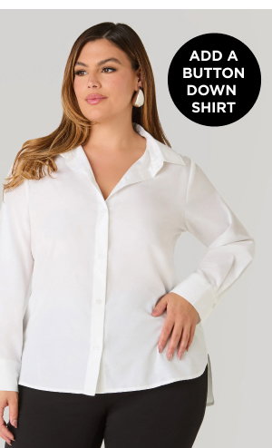Cotton Blend Poplin Hi Low Shirt