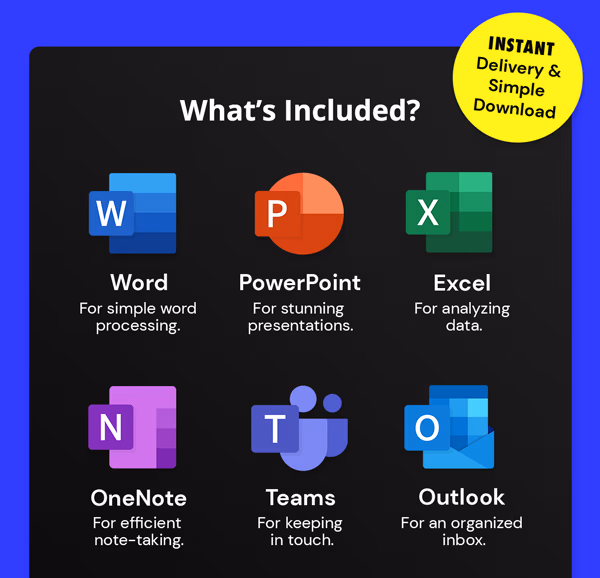 Microsoft Office Professional 2021 for Windows: Lifetime License