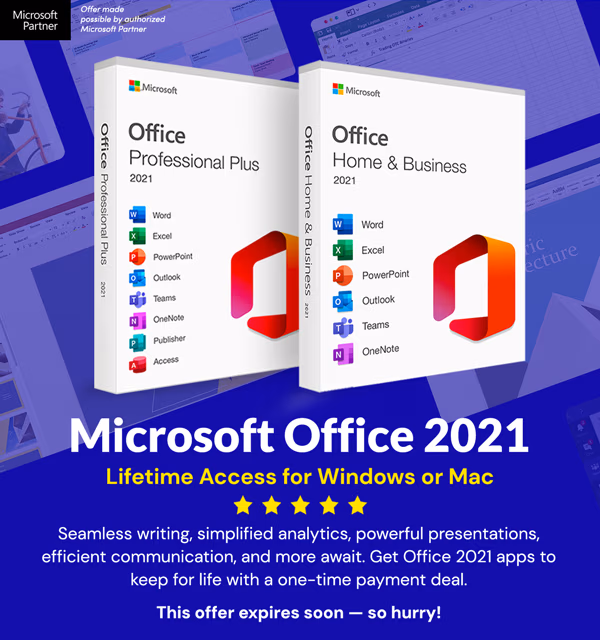 Microsoft Office Professional 2021 for Windows: Lifetime License