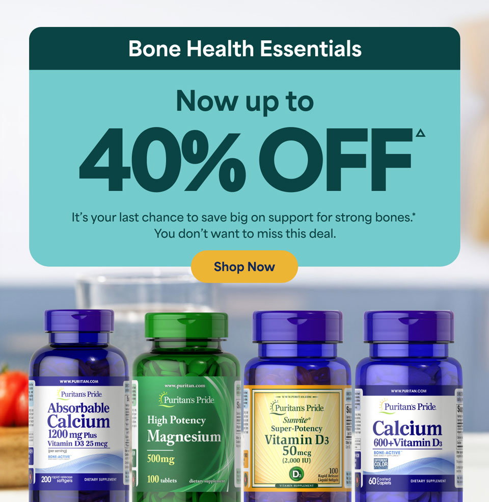 Bone Health - Up to 40% offΔ. Shop now.