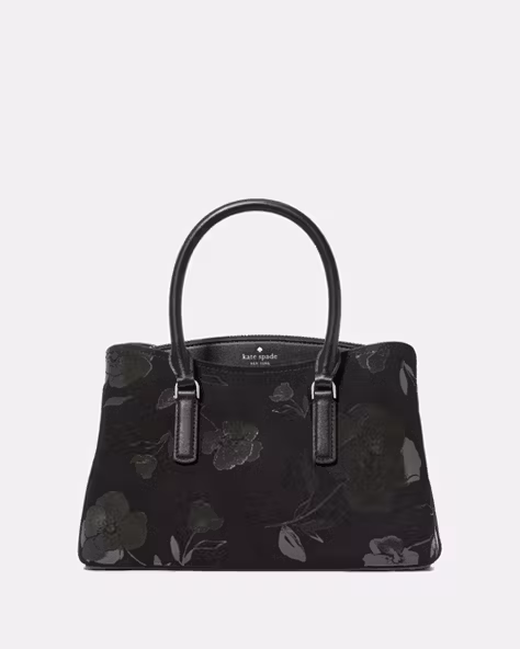 Thompson Street Floral Suede Small Satchel Bag