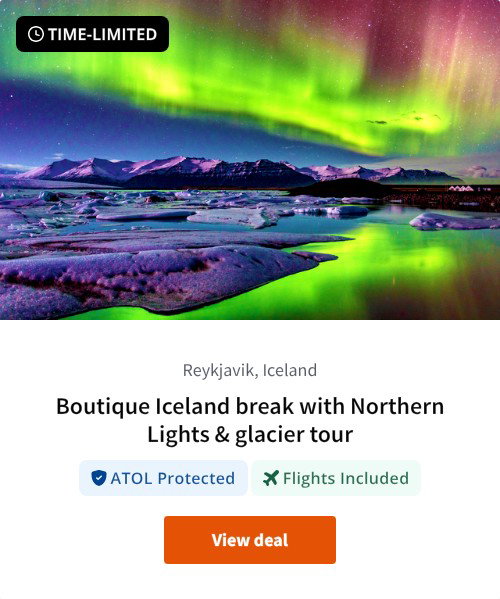 Boutique Iceland break with Northern Lights &amp; glacier tour