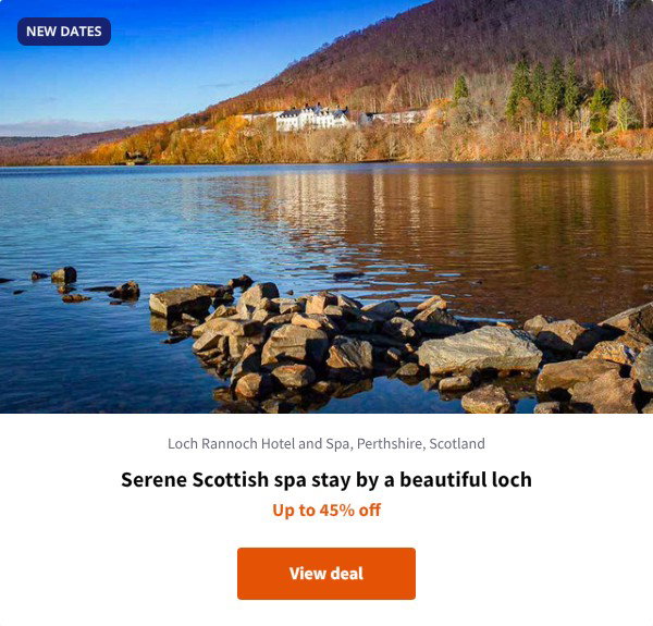 Serene Scottish spa stay by a beautiful loch