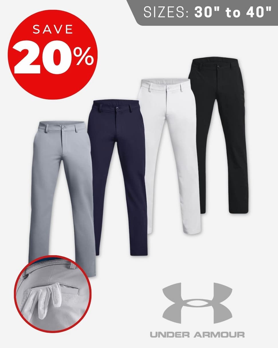 Under Armour Mens 2026 Matchplay Tapered 4 Way Stretch Golf Pants Trousers