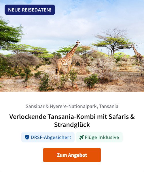 Verlockende Tansania-Kombi mit Safaris &amp; Strandglück