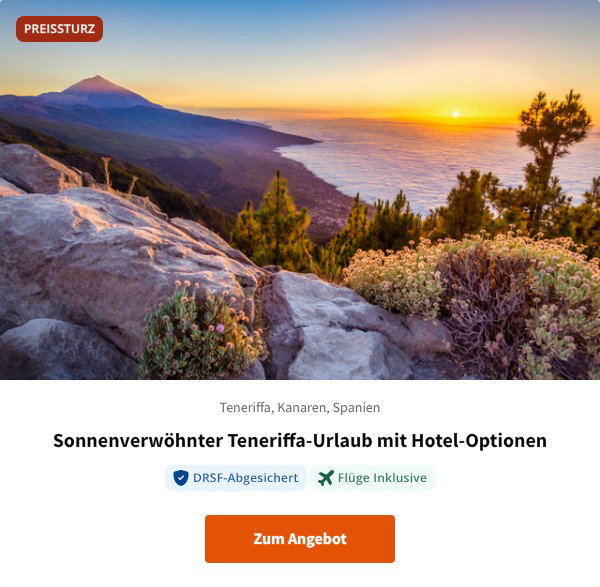 Sonnenverwöhnter Teneriffa-Urlaub mit Hotel-Optionen