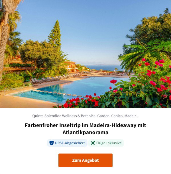 Farbenfroher Inseltrip im Madeira-Hideaway mit Atlantikpanorama