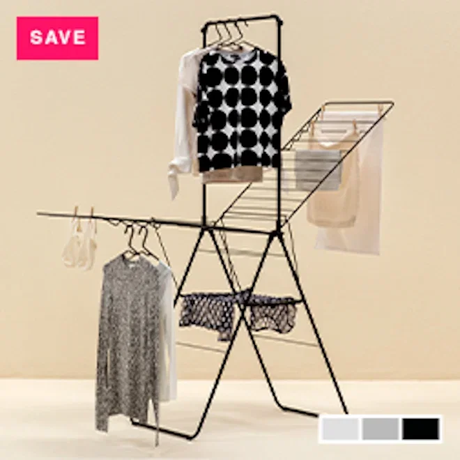 Brabantia Hangon Drying Rack with Hanging Rod, 25m