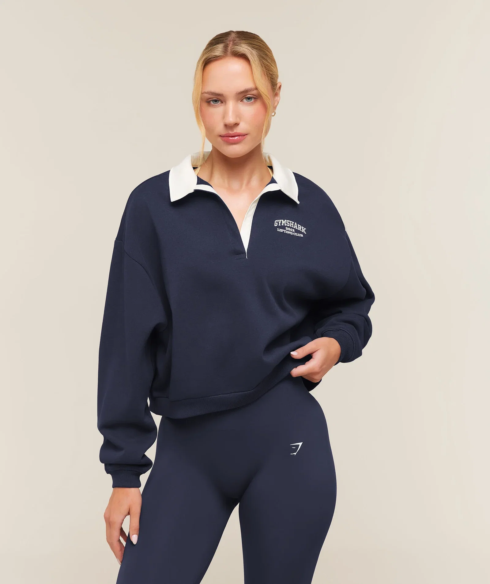 Cosy Luxe Campus Polo Sweatshirt