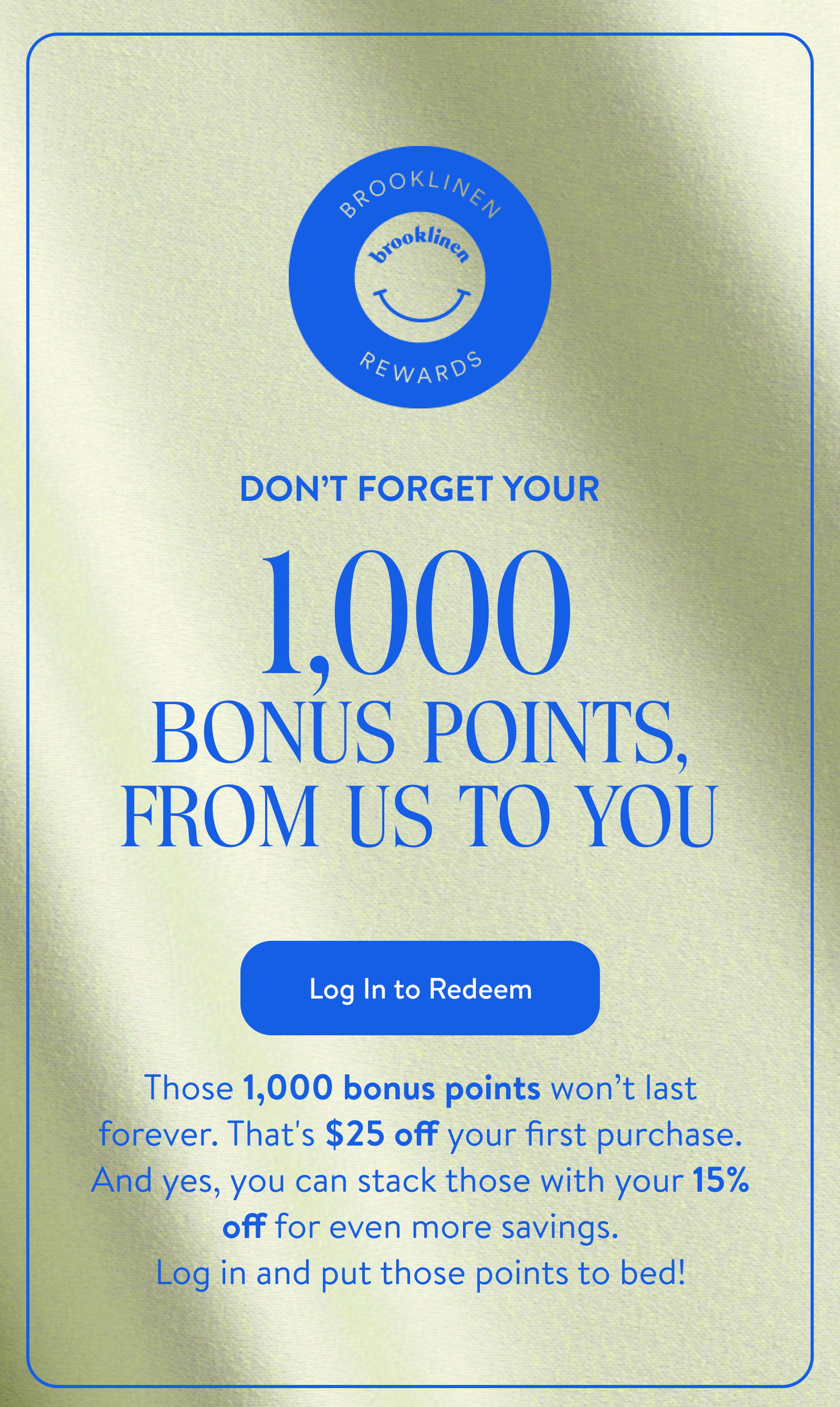 1000 Bonus Points all for you