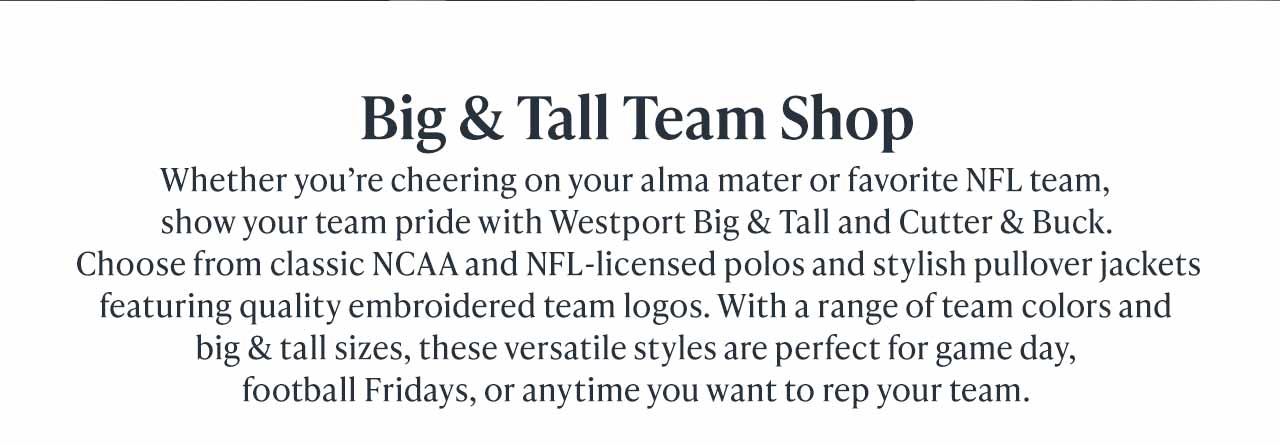 NFL team polos and pullovers for game day