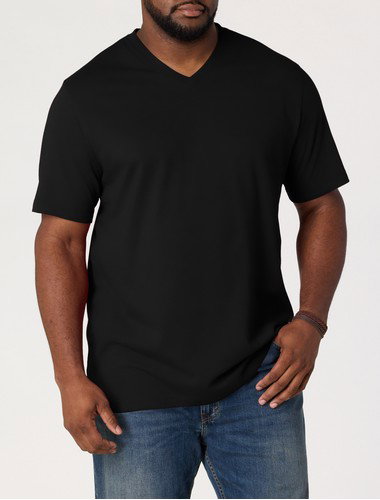 Moisture-Wicking Jersey V-Neck T-Shirt