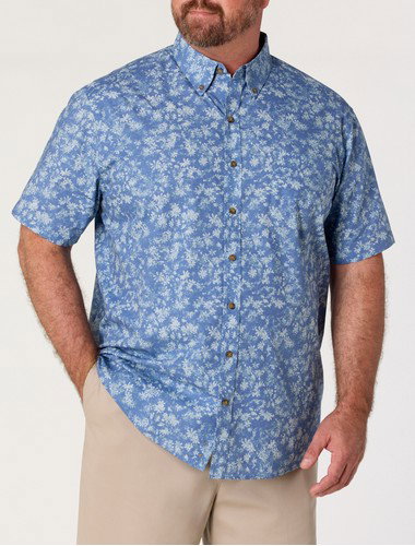 Easy-Care Multi Floral Print Sport Shirt
