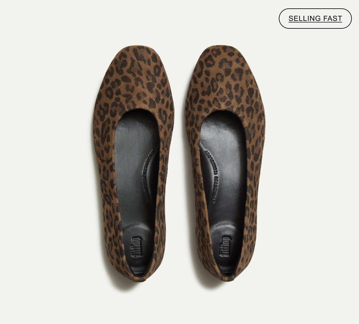DELICATO Suede Ballerinas - Leopard