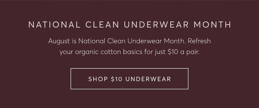 National Clean Underwear Month | Shop Underwear Month Deals