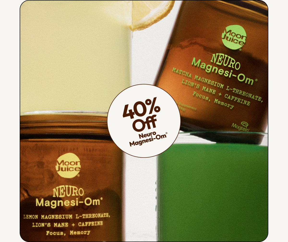 40% off Neuro Magnesi-Om® Lemon & Matcha