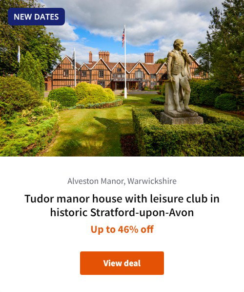 Tudor manor house with leisure club in historic Stratford-upon-Avon