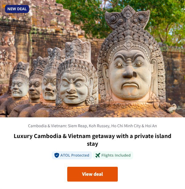 Luxury Cambodia & Vietnam getaway with a private island stay