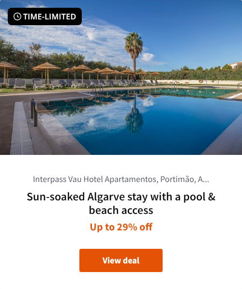 Sun-soaked Algarve stay with a pool &amp; beach access