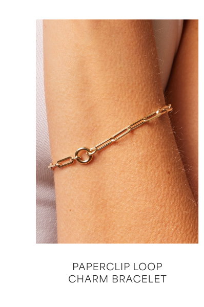 Paperclip Loop Charm Bracelet