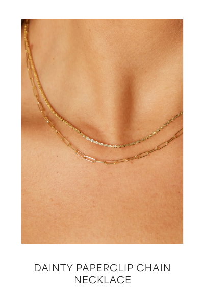 Dainty Paperclip Chain Necklace