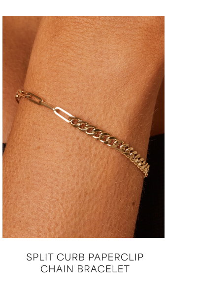 Split Curb Paperclip Chain Bracelet