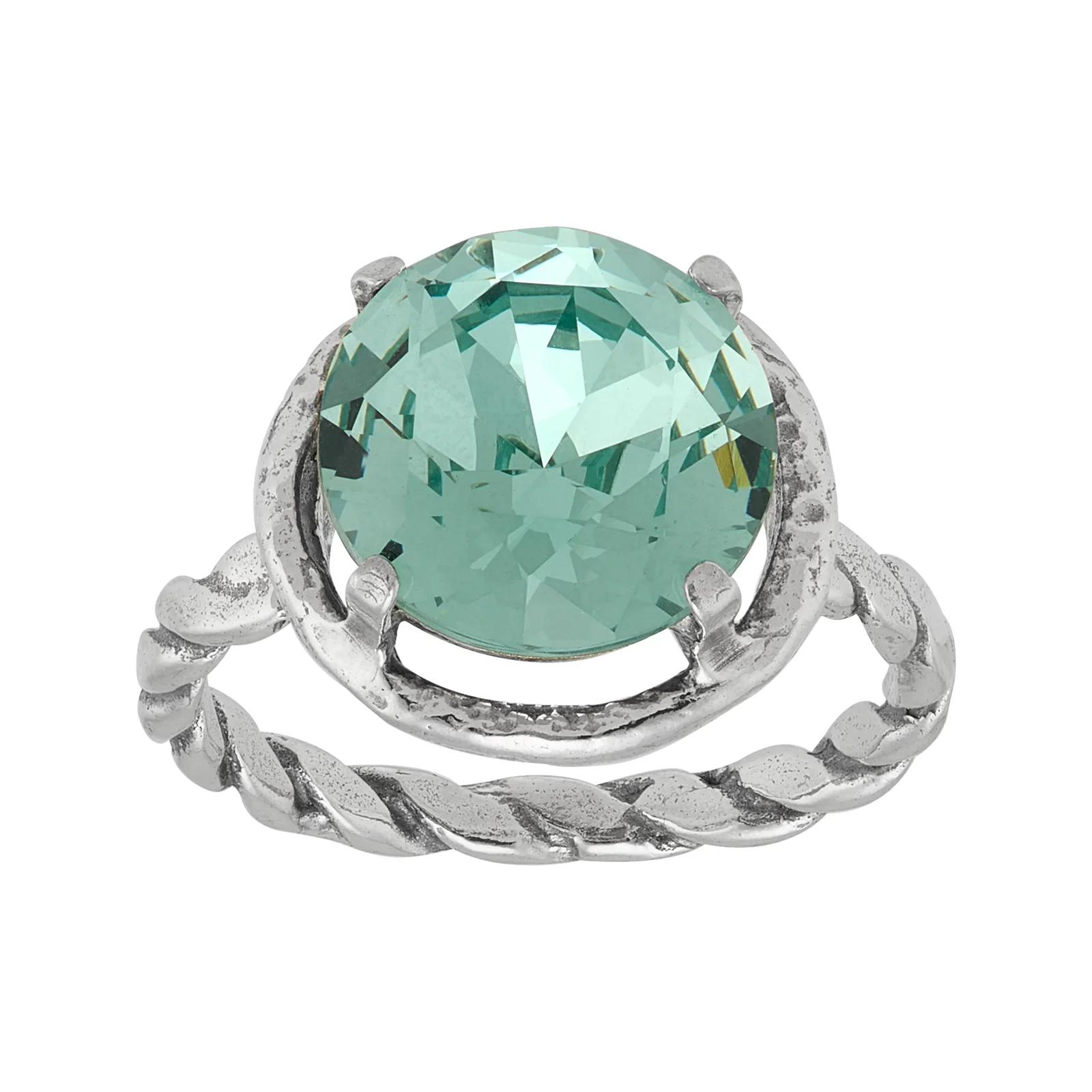 Mint Condition Ring, Light Green Crystal