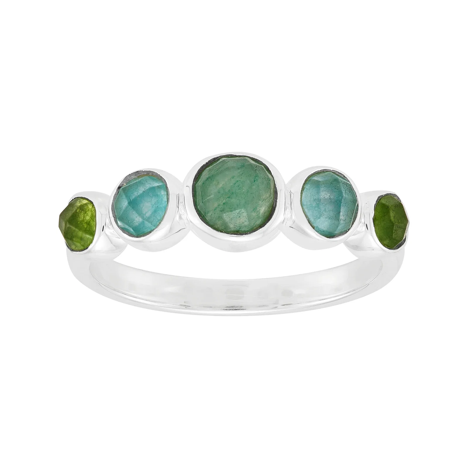 Let Things Grow Ring, Green Aventurine and Multi-Colored Quartz