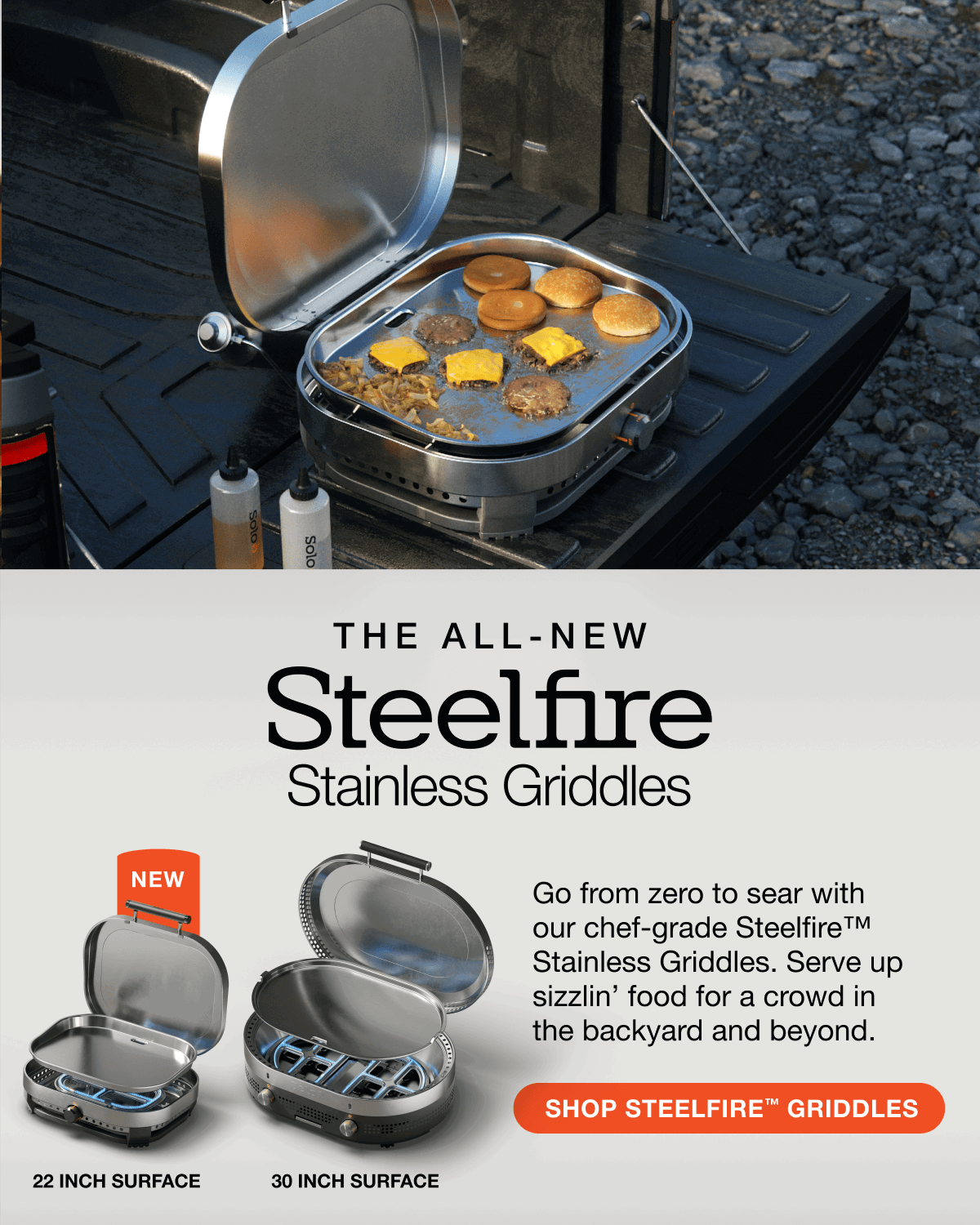 Steelfire 22 Stainless Griddle