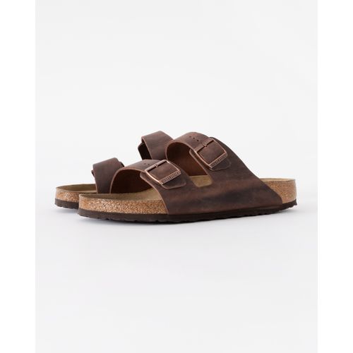 Birkenstock Arizona Soft Footbed Mens Oiled Leather Sandals - Habana