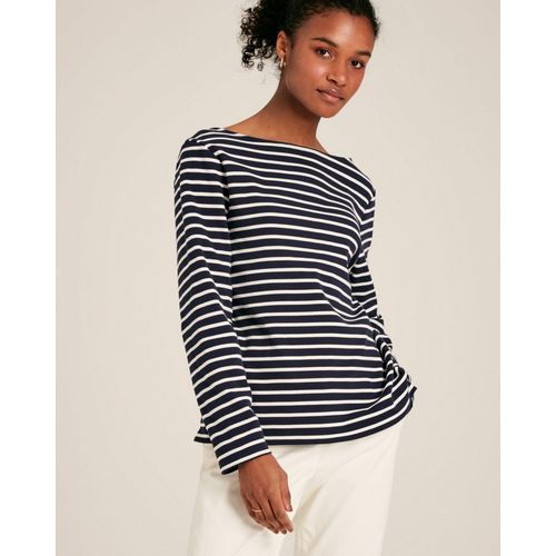 Joules New Harbour Womens Striped Breton Top - Navy Cream Stripe