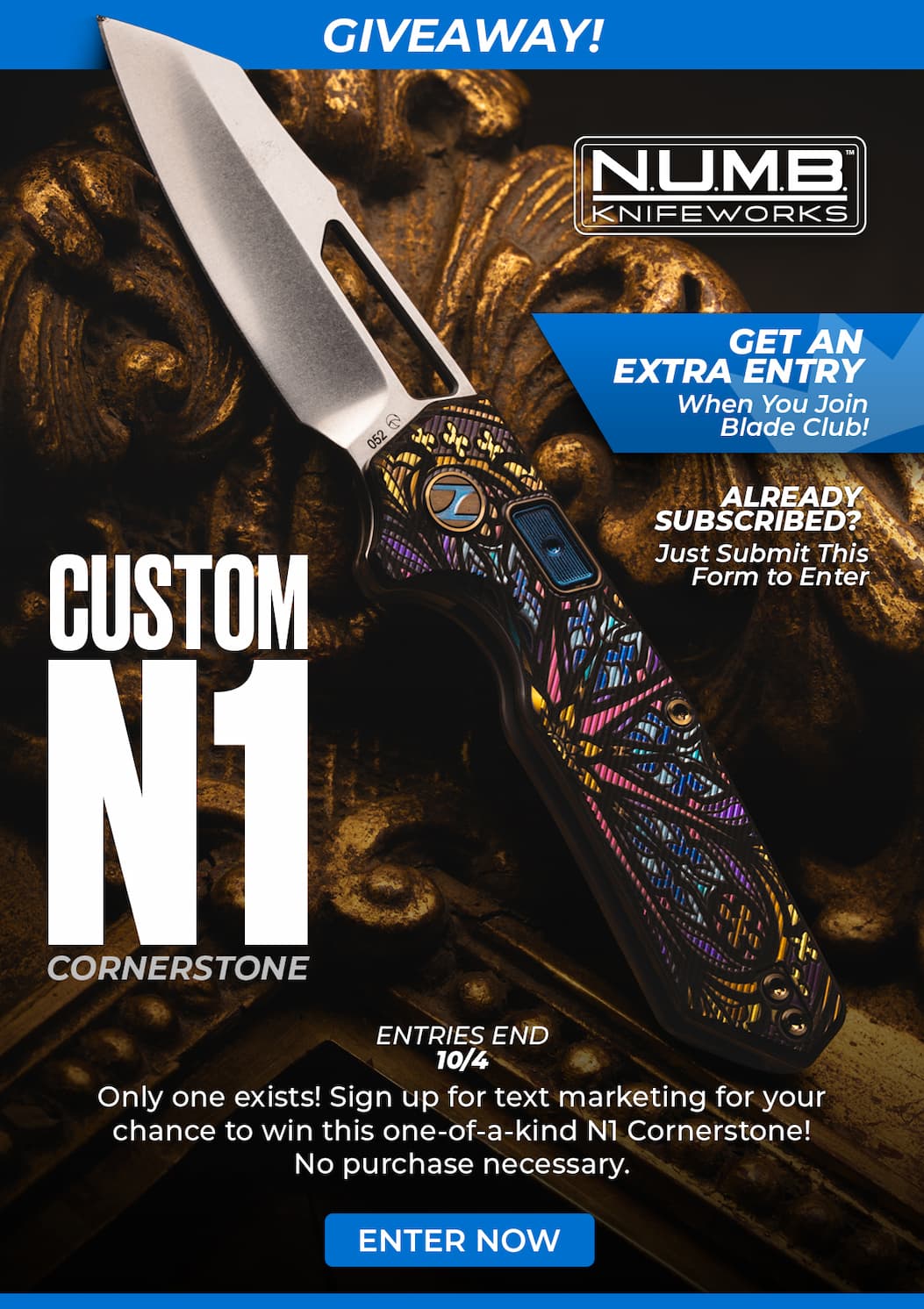 N.U.M.B. Knifeworks N1 Cornerstone