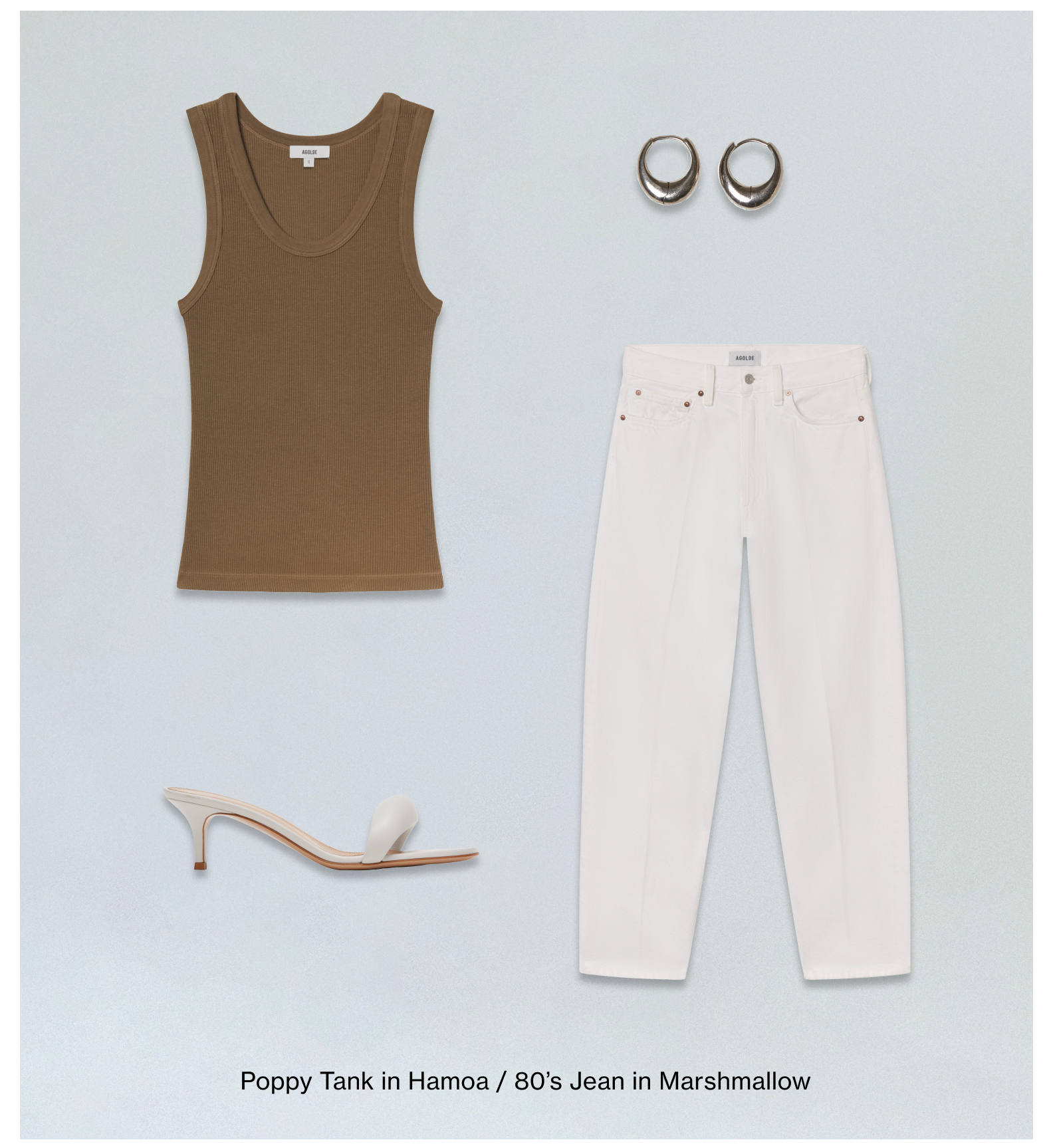 Poppy Tank in Hamoa / 80's Jean in Marshmallow