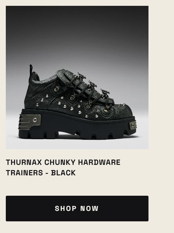 Thurnax Chunky Hardware Trainers - Black