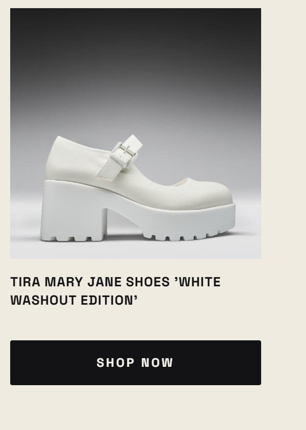 Tira Mary Jane Shoes 'White Washout Edition'