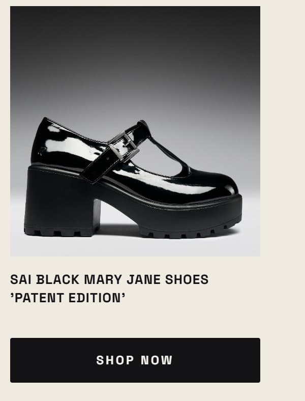 SAI Black Mary Jane Shoes 'Patent Edition'