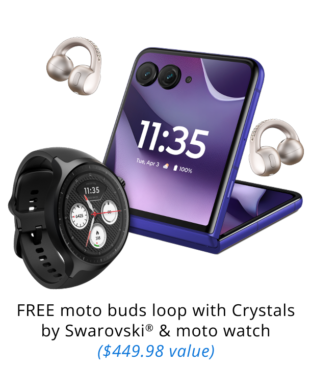 motorola razr ultra - 2026 - FREE moto buds loop & moto watch ($399.98 value)