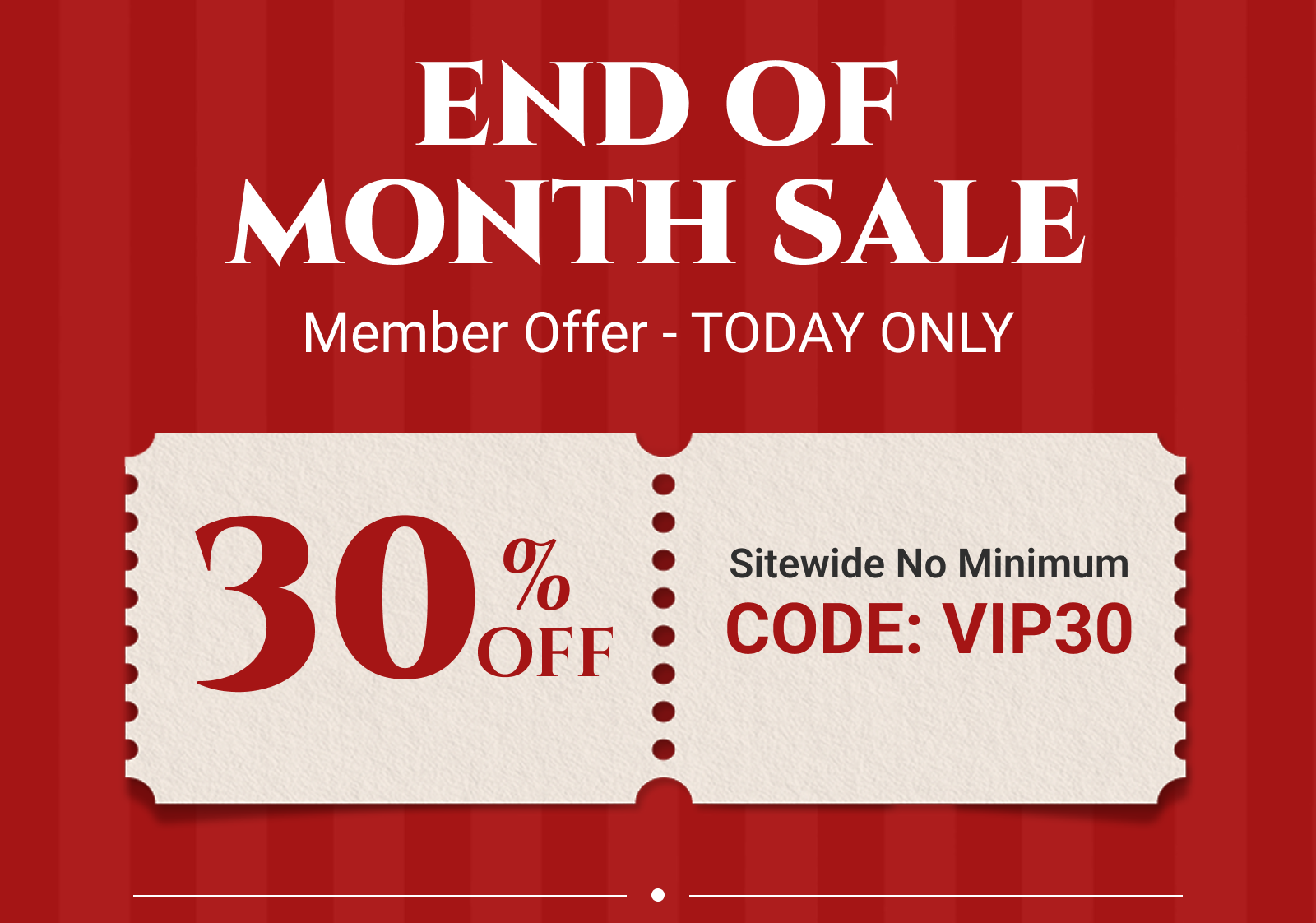 End Of Month Sale